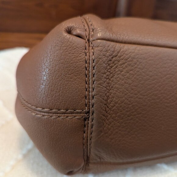 Coach Lexi pebble leather shoulder bag F57545 in mocha - Picture 8 of 15